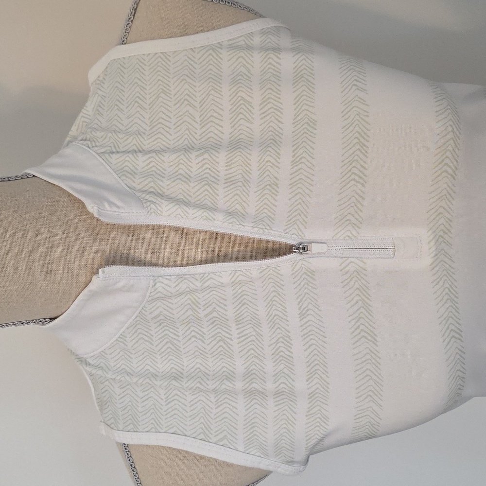 Adidas White Sleeveless Quarter Zip Top Size XS - Picture 6 of 6